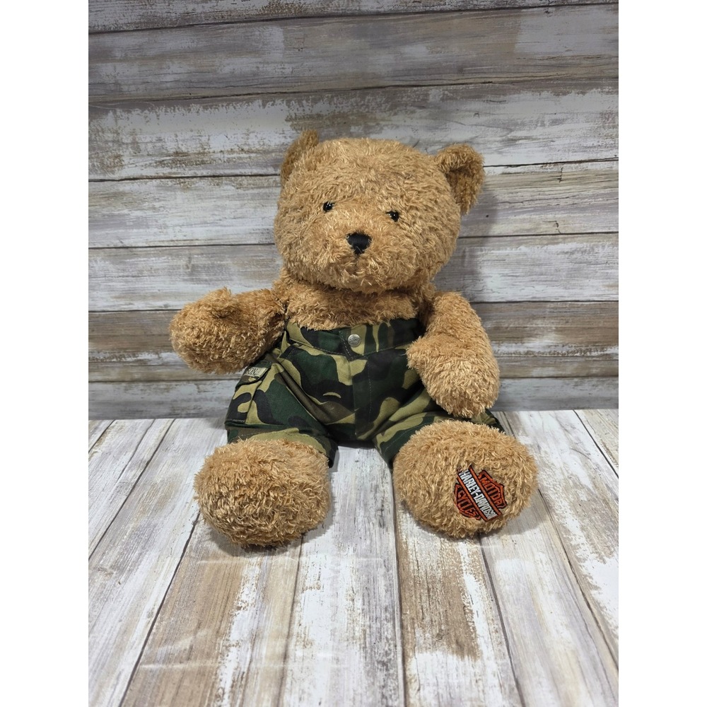 Harley Davidson Teddy Bear Plush Camo Cargo Pants Logo Toy NO SHIRT